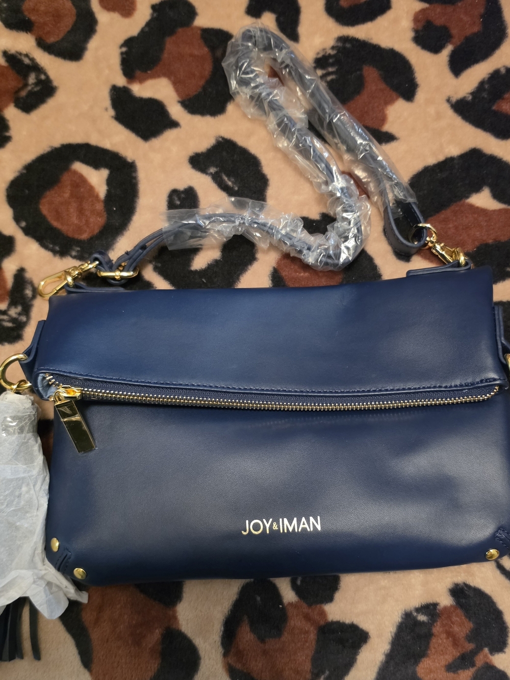 JOY & IMAN Navy Crossbody Bag